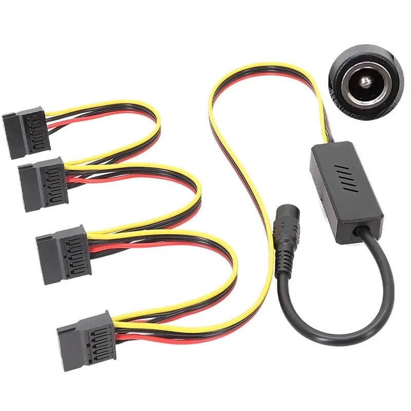 12VDC5525 to SATA IDE external power supply module cable for NAS industrial computer 12V to 5V step-down board power line
