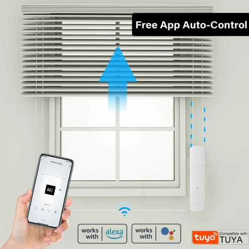 Imagen 2 del producto Motor de Cortina WiFi Tuya Inteligente con Sistema de Cadena, Motores Eléctricos Inteligentes para Cortinas de Hogar y Hotel, Control por Aplicación Móvil y Voz