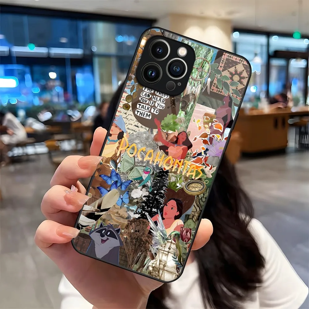 Princess Pocahontas Phone Case For iPhone 13 15 14 12 11 Pro XS Max Plus Mini X XR 8 7 6s SE2020 Tempered Glass Coque image 3