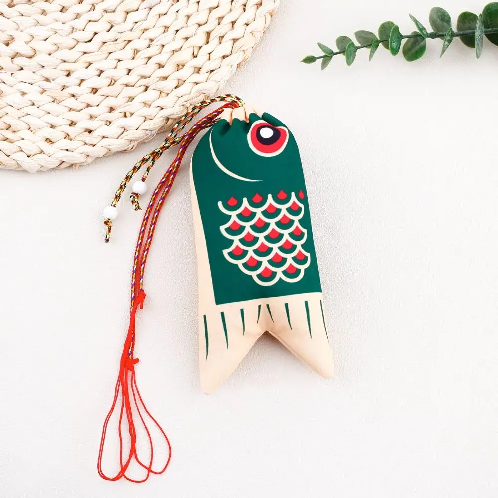 Smooth Pendant Hanfu Decoration Small Item Bag Car Hanging Japanese Style Sachet Koi Carp Blessing Bag Coin Purse Jewelry Bags