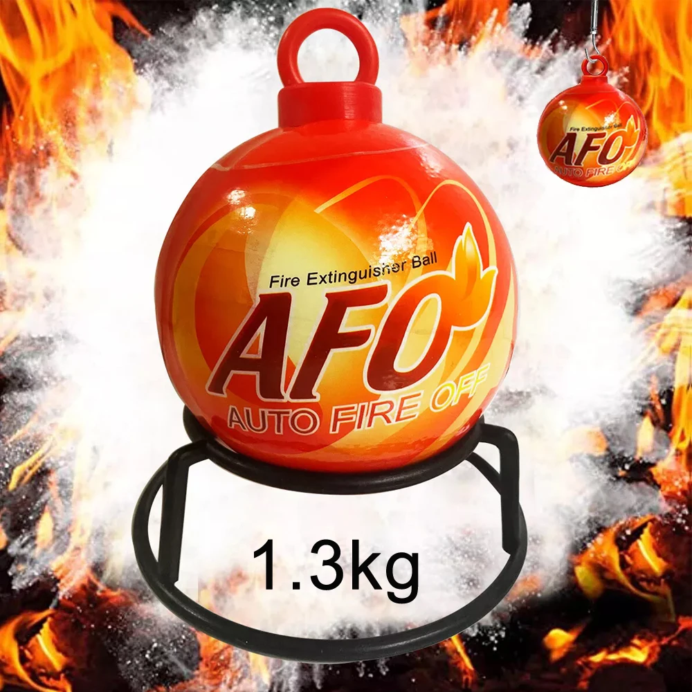 Fire Extinguisher Ball For House Hotels Cars Fire Ball Automatic Dry Powder Fire Suppression Device 1.3Kg With Bracket and Hook