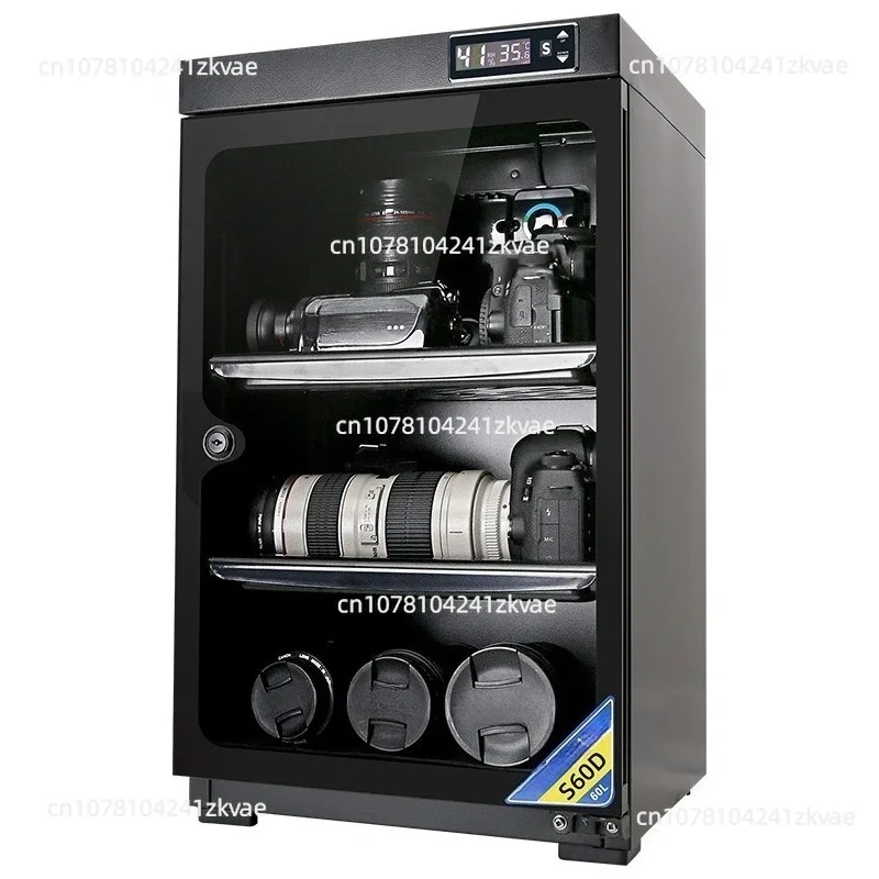 صندوق تجفيف الكاميرا 60 لتر، صندوق إلكتروني مقاوم للرطوبة، عدسة SLR، صندوق خزانة تجفيف ميكروفون الشاي