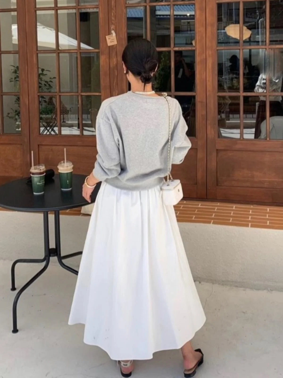 Vestido Suda con Efecto Adeazante para Mujer, Cuello Redondo, Estampado de Letras, Diseño de Dos Piezas Falsas, Cintura...