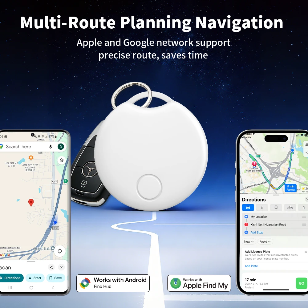 Vivilife Air Tag Tracker for Apple/Android Devices Tag Work With IOS/Google Find My App Key Finder Smart Tag for Xiaomi Samsung