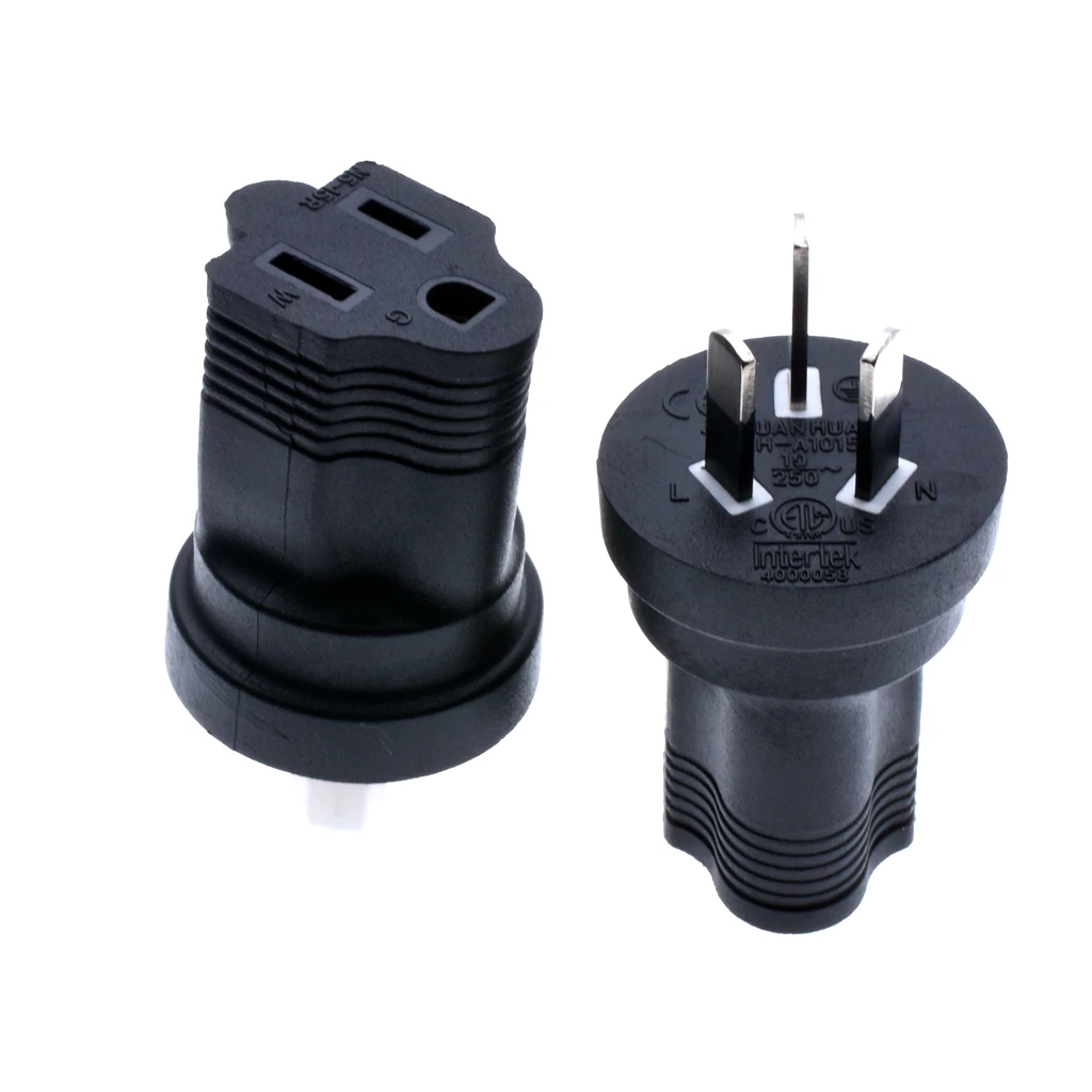  America Nema 5-15R Sockets to EU/UK/AU/Italy/Brazil/ india 3 Pin Plug Adapter Travel Mains Adapter Connector