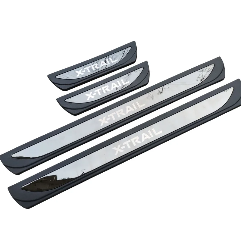 For Nissan X-Trial T33 2022 2023 2024 2025 2026 Stainless Steel Plastics Car Door Sill Plate Interiors Accessories 3D Auto Parts