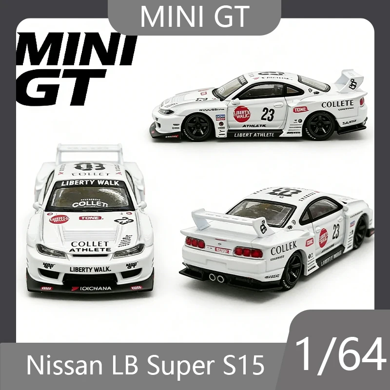 MINI GT 1:64 Nissan LB-Super S15 Realistic Alloy Car Model, Boys' Holiday Gift Toy, Adult Collection Decoration Item.