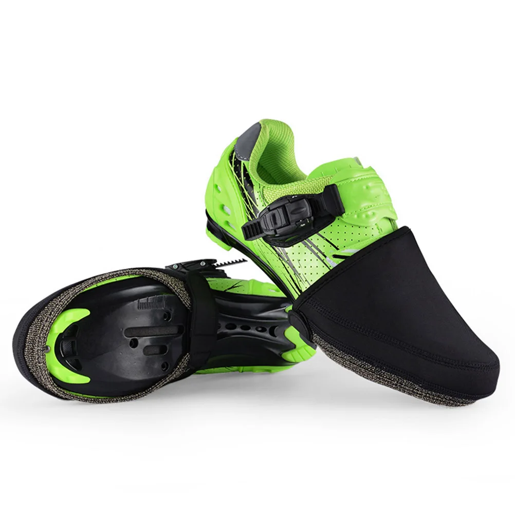 

1 Pair Windproof Warm Shoe Cover Cycling Half Overshoes Sbr Elastic Material For Riders Outdoor Riding Black Size