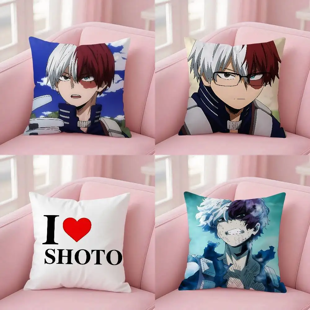 

Мягкая плюшевая наволочка Cute-S-shoto Todoroki-s Kawaii с двусторонним принтом, чехол для подушки, подарки для дома