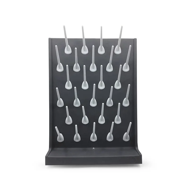 Estante de secado de laboratorio, tablero perforado, estante de goteo de montaje en pared, estante de goteo de PP para cristalería de laboratorio, botellas, vaso de tubo de ensayo