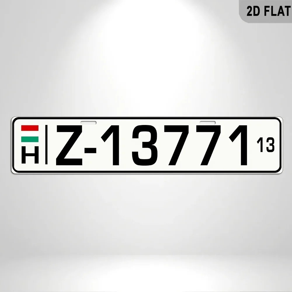 [CIFbuy][2D Flat] Custom Hungary Flag Aluminum Sign, Personalized Text Indoor Outdoor Wall Decor (Only For Decoration)
