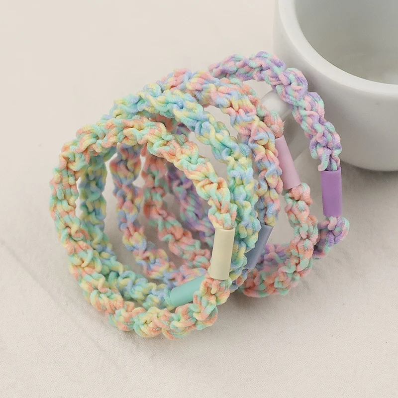 

10pcs/ New Fashion Elastic Rubber Bands Colorful Hair Accessories Women Girls Ponytail Headwear Tim Gum Hot Sale