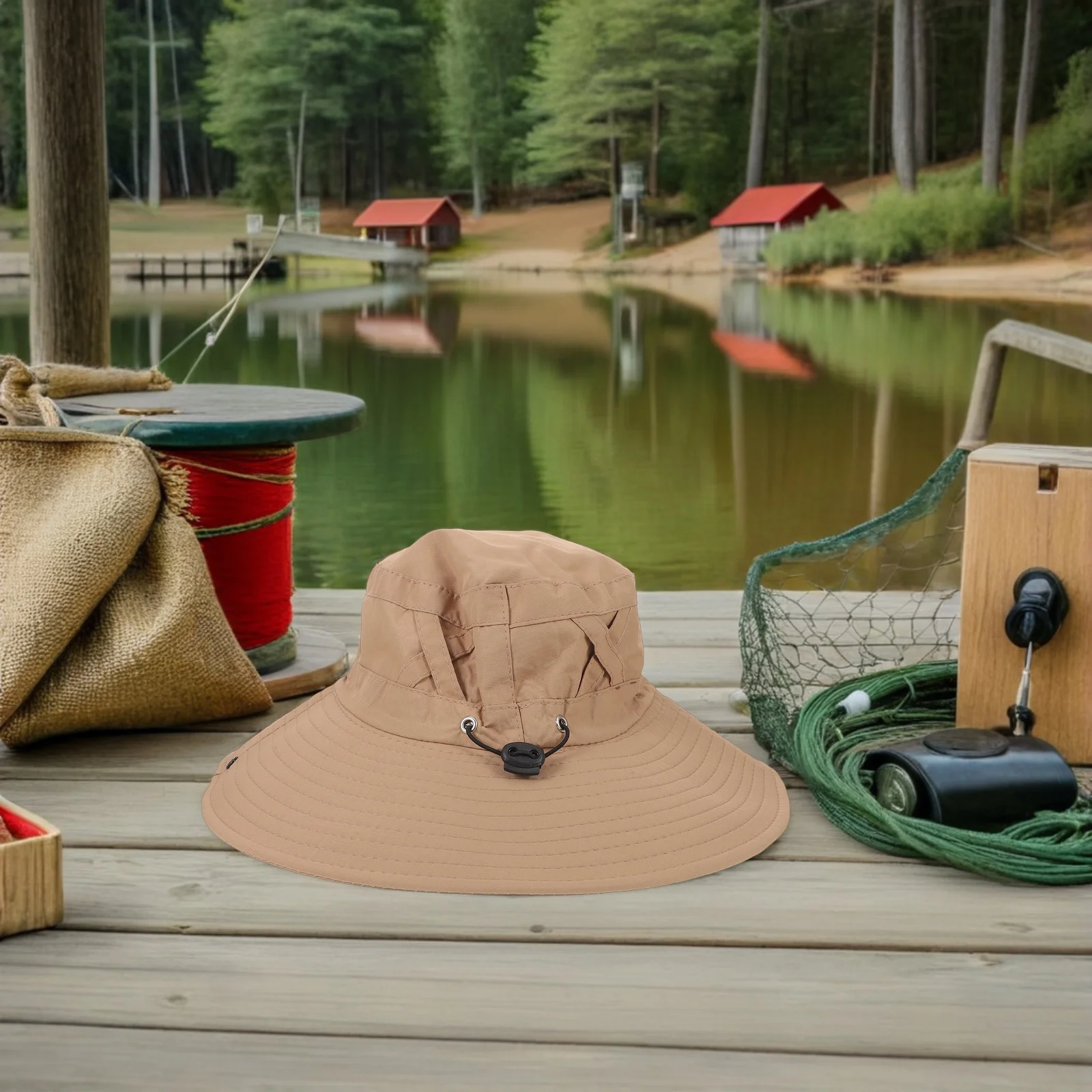 

2Pcs Wide Brim Sun Hat Men Women Uv Protection Breathable Outdoor Hiking Fishing Summer Khaki Sun Hats for Women Hiking