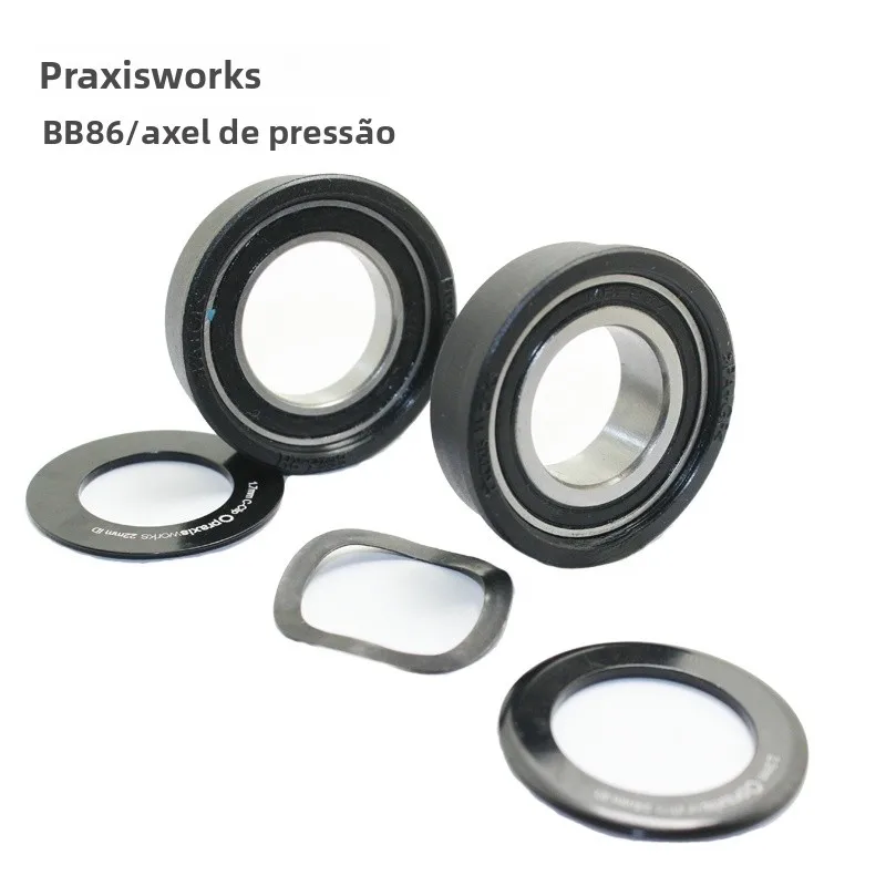 Praxis Works Lightning BB86 BB89 BB92 Press Fit - Eixo Pedaleiro de Bicicleta Padrão GXP 24mm com Rolamento Oco Selado para M...