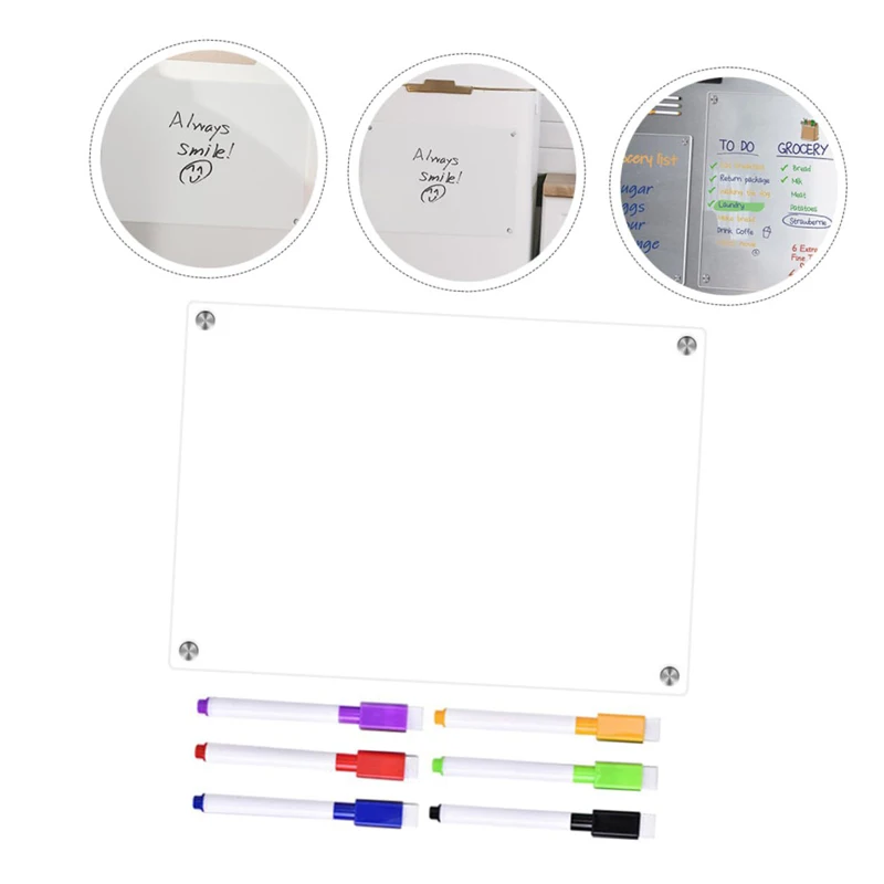 Transparent Magnetic Stickers for Fridge, Message Board, Scratch Off, Weekly Plan DIY Fridge Stickers Note Taking Message Boards