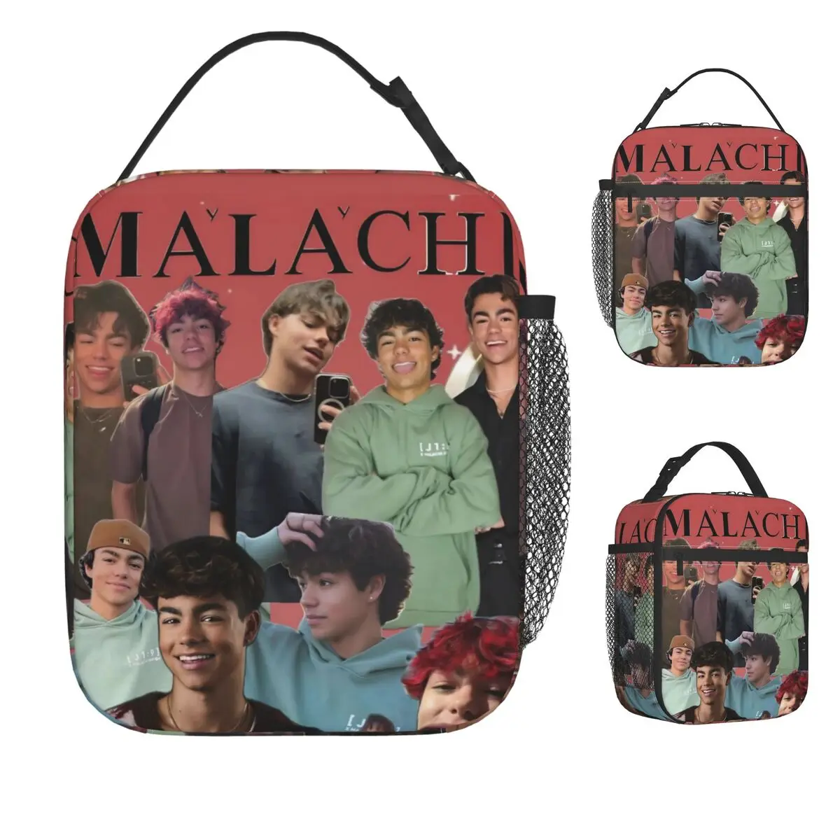 

Malachi Barton American Actor And Singer Photo Pattern Lunch Bag Zipper Lunch Box Beach Print Cooler Bag Leisure Tote Food Bags