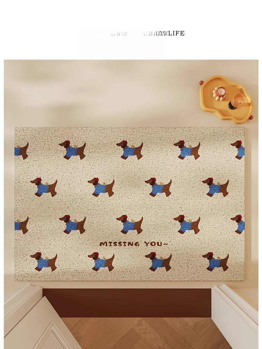 

Придверный коврик Tlife Night из ПВХ, противоскользящий, грязеотталкивающий, для домашнего использования, простой, стильный, с высокой впитываемостью, звукоизоляционный, машинной вязки