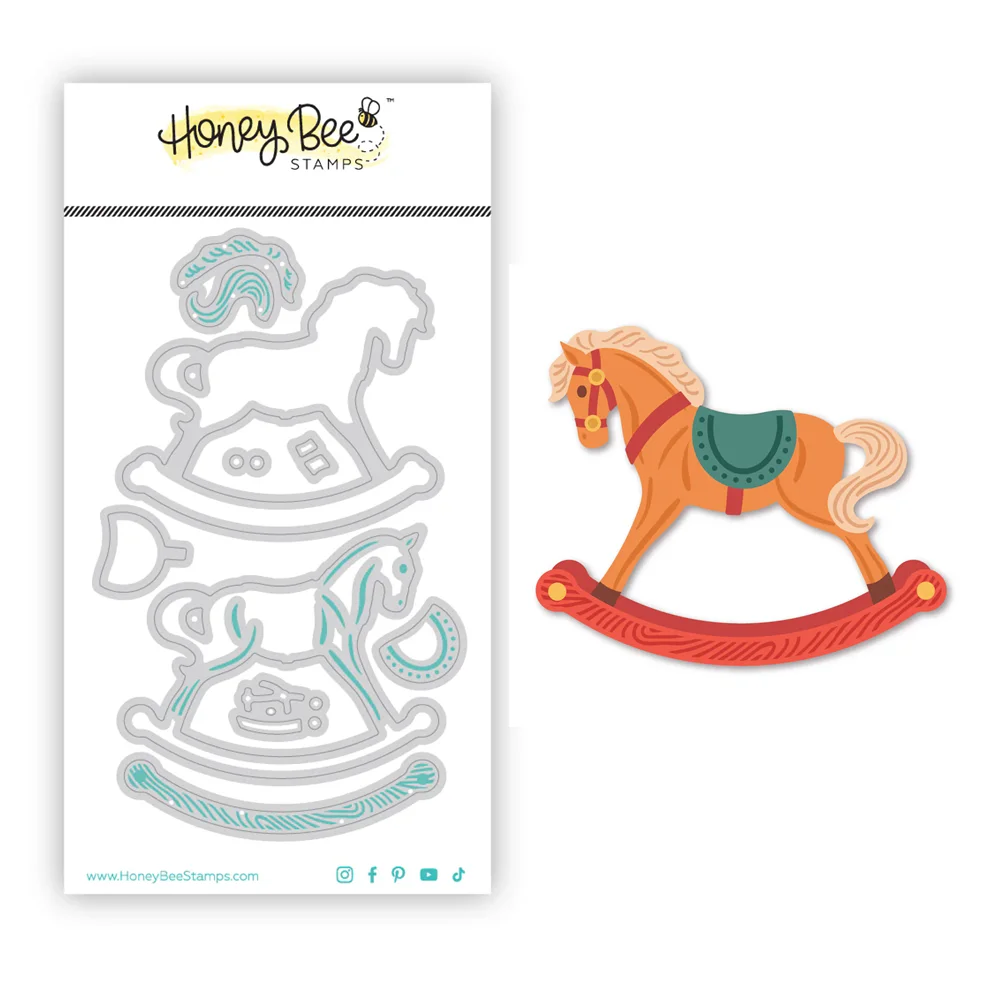

HonB Old Fashioned Rocking Horse Christmas Cutting Dies for New 2024 Scrapbooking Paper Making Frame Craft Card no Stamps