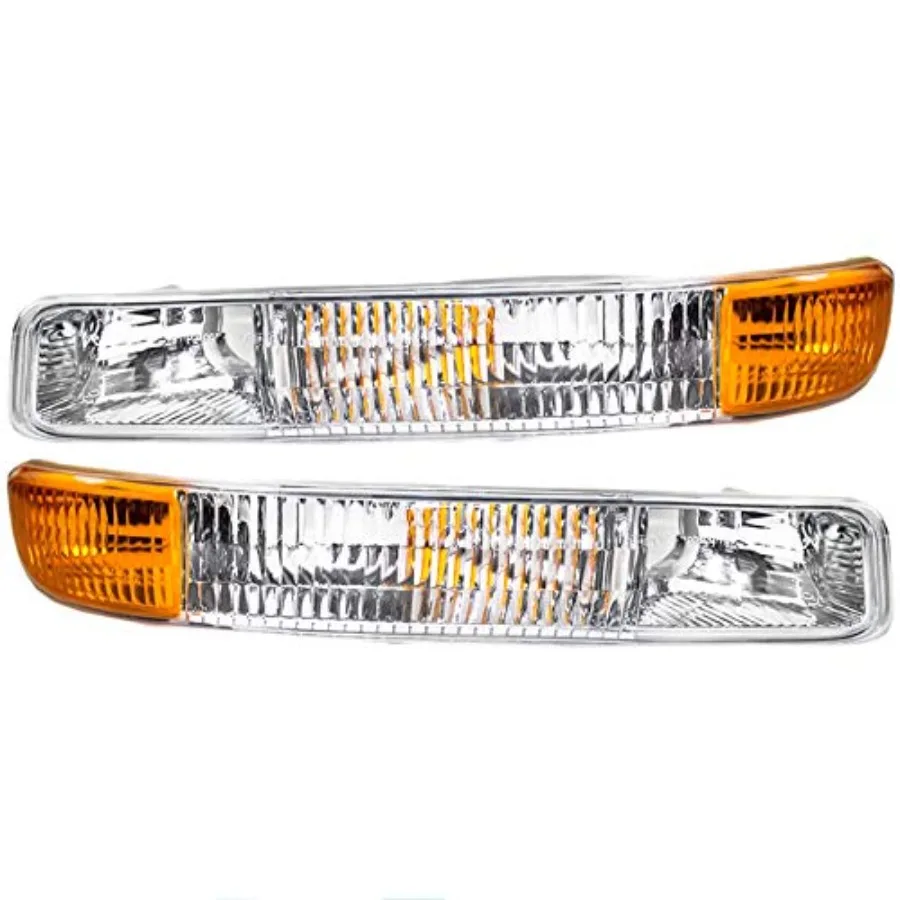 

【Spot goods】Front Parking Light Turn Signal Lamp Assembly Set for 99-02 Silverado 00-06 Tahoe and Suburban Pickup Truck Chrome
