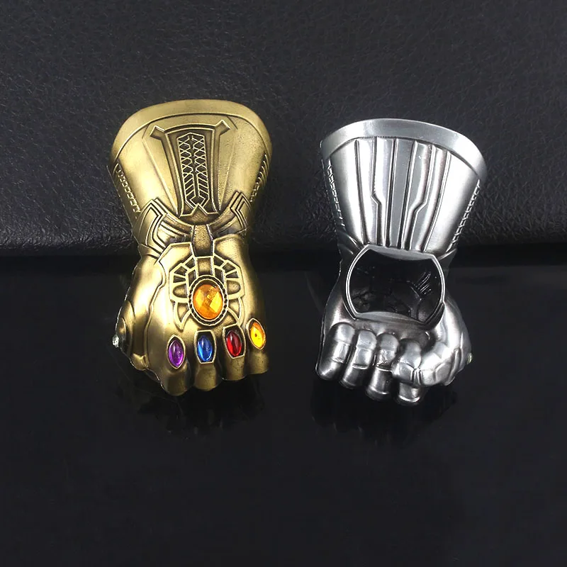 Movie Series Keychain Infinity Gauntlet Bottle Opener Key Chain for Men Cool Car Keyring Jewelry