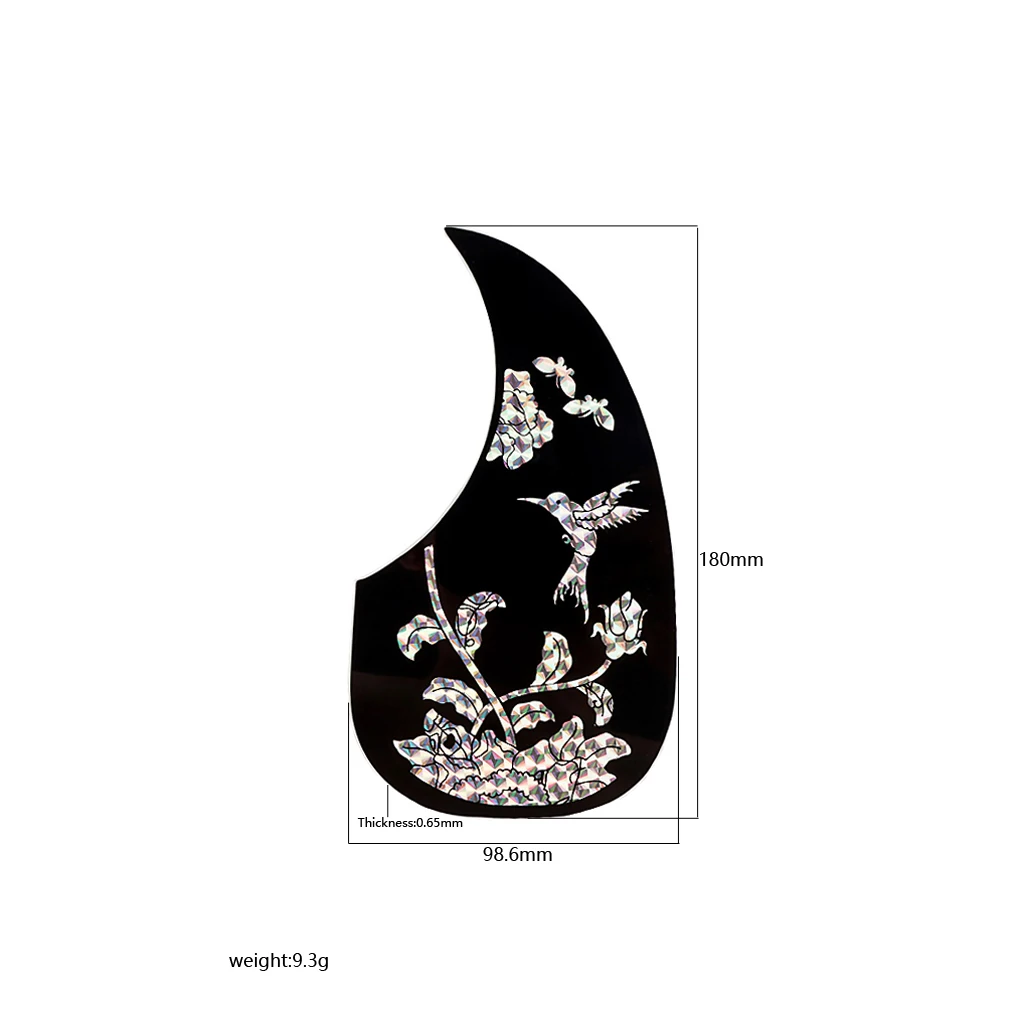 Comma Style Hummingbird Flower Pickguard Pick Guard Anti-scratch Plate for Acoustic Guitar Parts