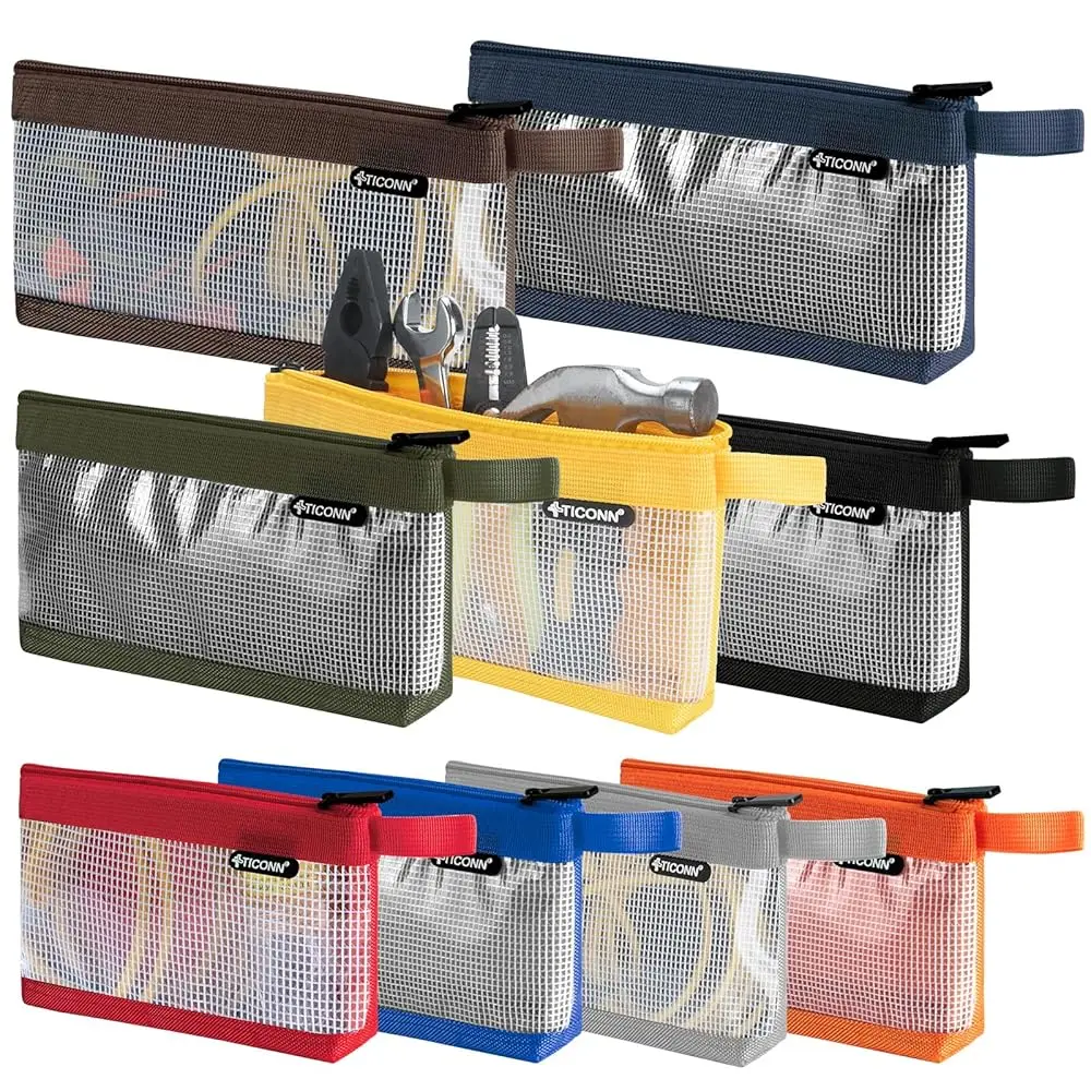 

Tool Pouch, 1680D Ox Small Tool Bag, Tool Pouches With Zipper, Clear Utility Bag Zipper Pouch For Tool Organizers And Storage