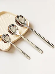 WORTHBUY 316 Stainless Steel Spoons For Children Home Long Handle Soup Scoop Tea Coffee Spoon Kitchen Tableware