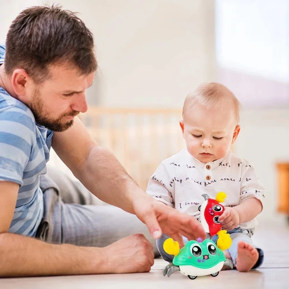 Montessori Inertial Crawling Crab Toy para crianças, brinquedos interativos, aprendizagem precoce para escalar, presente de aniversário da criança, 0-3 anos