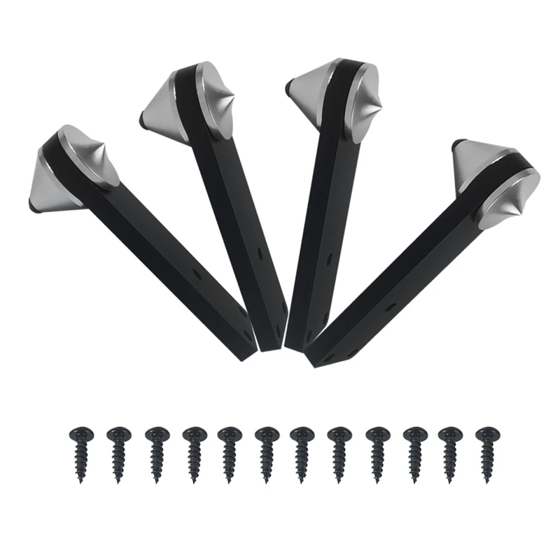 Pied de haut-parleur audio de type combiné réglable, caisson de basses antichoc, pointe d'invite, 4 pièces