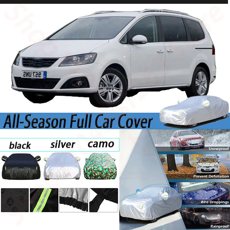 

Waterproof Car Covers Windproof Sun Proof Rain Snow Dust Prevent MPV Cover For Seat Alhambra 1996-2025