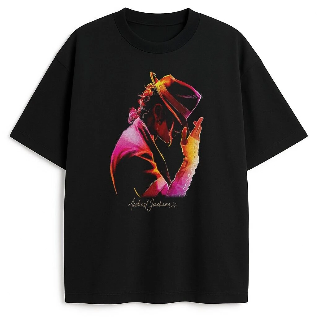 King of Pop Michael Jackson T-shirt Men and Women Summer Cotton Y2K Clothing Casual Fashion Round Neck Short Sleeved Streetwear