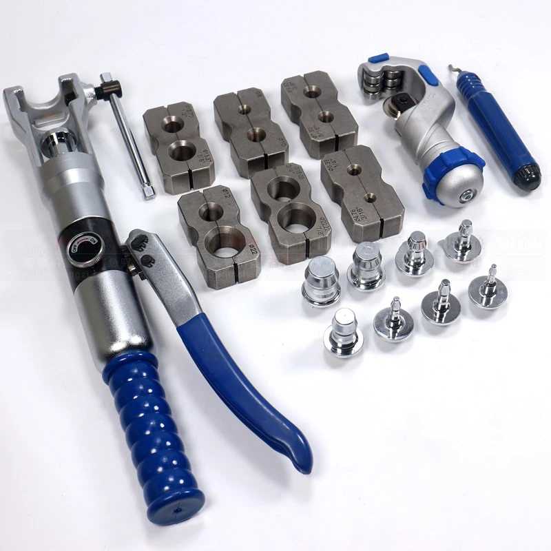 WK-400 2 in 1 Hydraulic Tube Expander & Flaring Tool Kit 3/16 1/4 5/16 3/8 1/2 5/8 3/4 7/8 Inch Cup Mouth Set 21