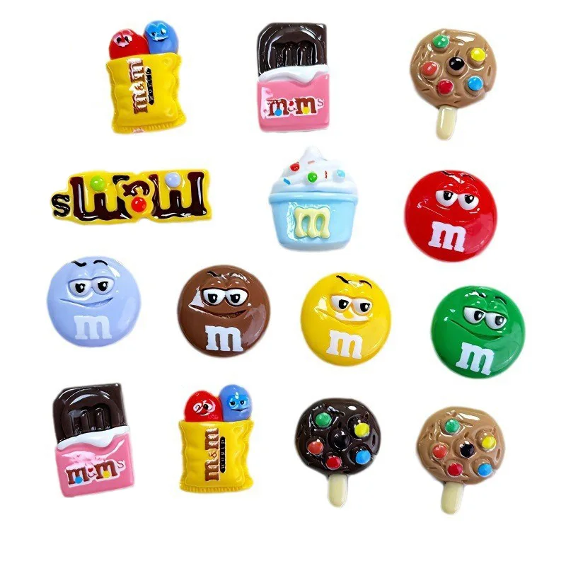 5 Stuks Miniso Anime Kleurrijke Food Cartoon Hars Flakback Cabochons Voor Diy Sieraden Maken Handgemaakte Ambachten Materialen