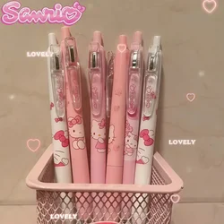 1/4pcs Anime Sanrio Hellokitty 0.5mm Gel Pens Girls Stationery Press Pen Pink Student Supplies Writing Tool Birthday Gifts
