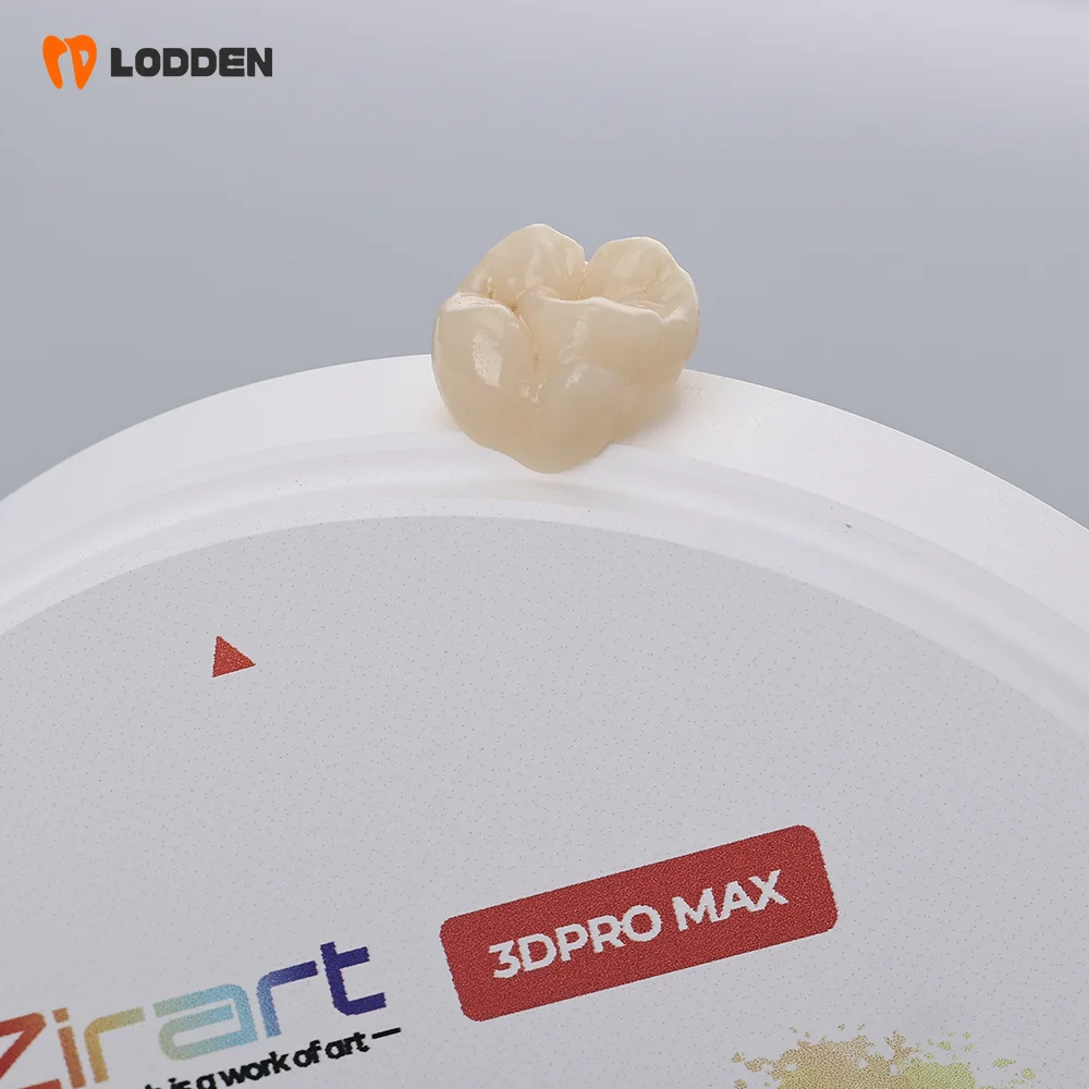 Lodden Dental Material Zirconia Multilayer Block 98*18mm 3D PRO MAX Multilayer Zirconia Disc Cad Cam Open System Dental Lab use