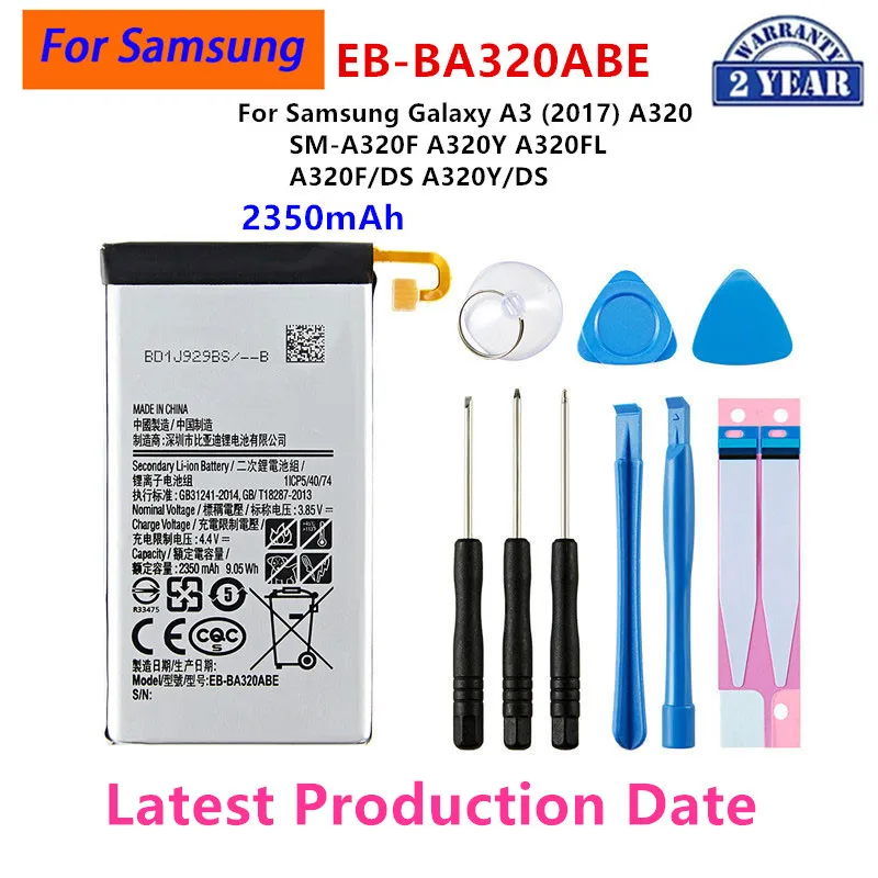 Batería EB-BA320ABE BA500ABE BA300 BA700ABE BA715ABY BA217 para Samsung Galaxy A3 (2017) Galaxy A5 A500 A7 Galaxy A71 A21S A31S 2