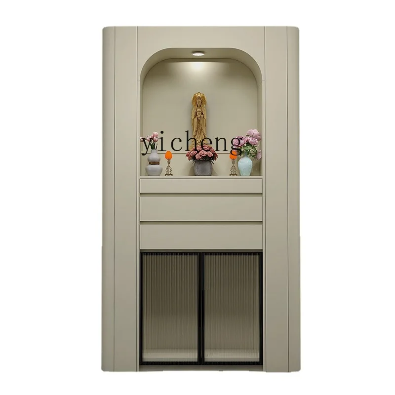 Yy Buddha Niche New Chinese Style Clothes Closet Living Room Altar Incense Burner Table Home Modern Light Luxury Buddha Shrine