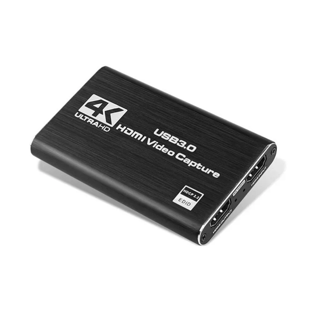 Carte de capture vidéo pour jeu de capture OBS en direct, enregistreur vidéo HD, Grabber, compatible HDMI, USB 3.0, 4K, 1080P, 60fps