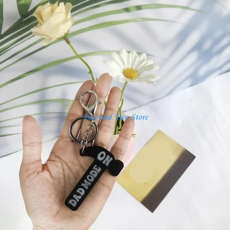 HX6F Silicone Mold for Fathers Day Epoxy Resin Casting Mold Hangings Keyring Molds DIY
