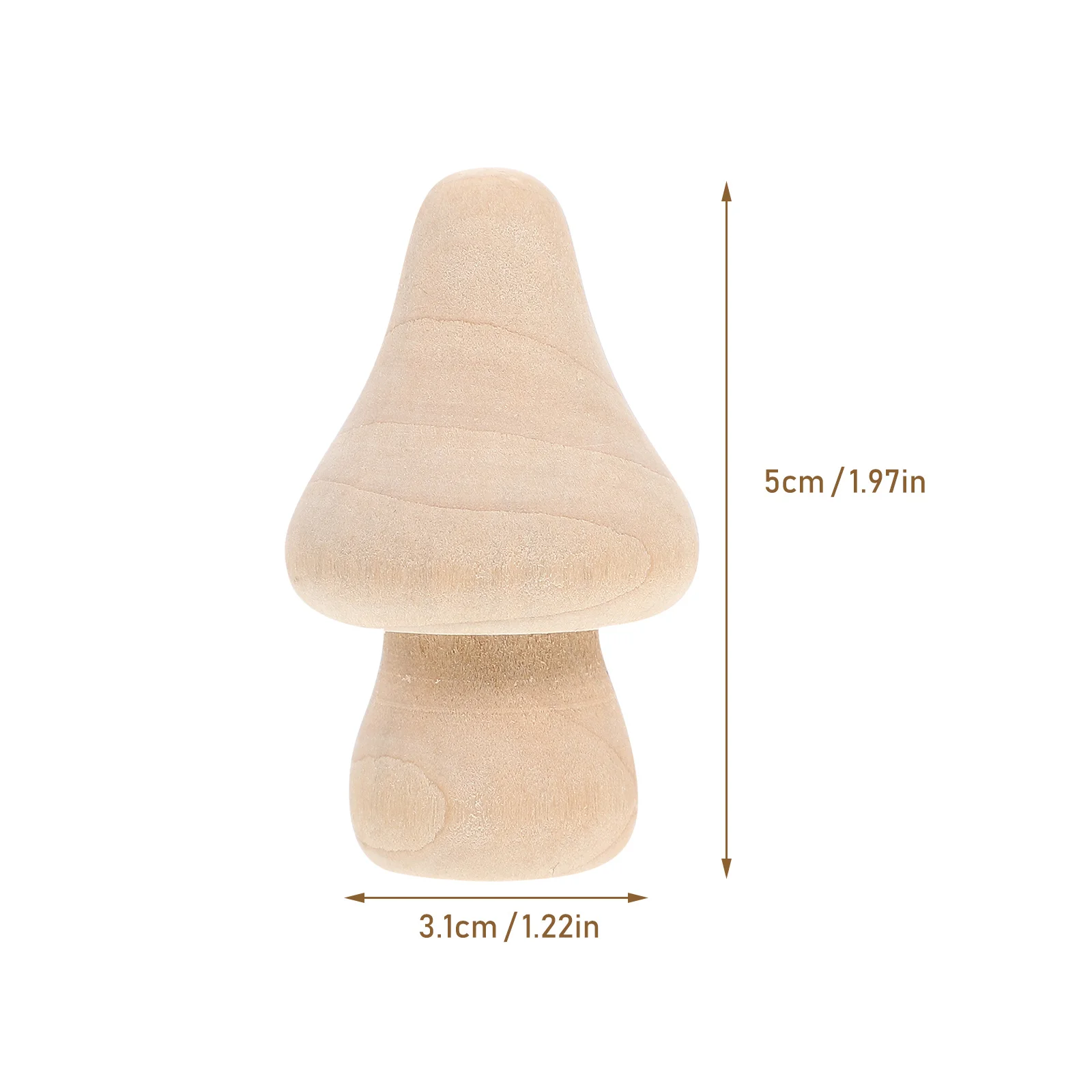 Mini ensemble de modèles de champignons en bois, 10 pièces, ensemble vierge pour bricolage, Graffiti, ornement de bureau, peinture artisanale, modélisation du bois inachevé