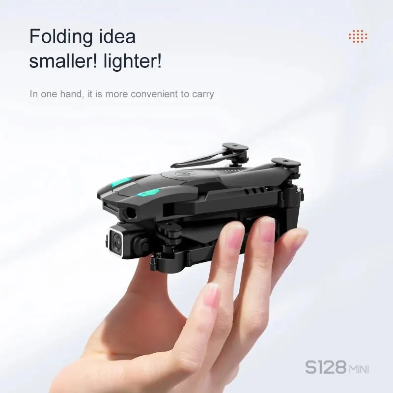 New S128 Mini Drone 4K Professional HD Dual Camera Three-Sided Obstacle Avoidance Air Pressure Fixed Height Foldable Quadcopter