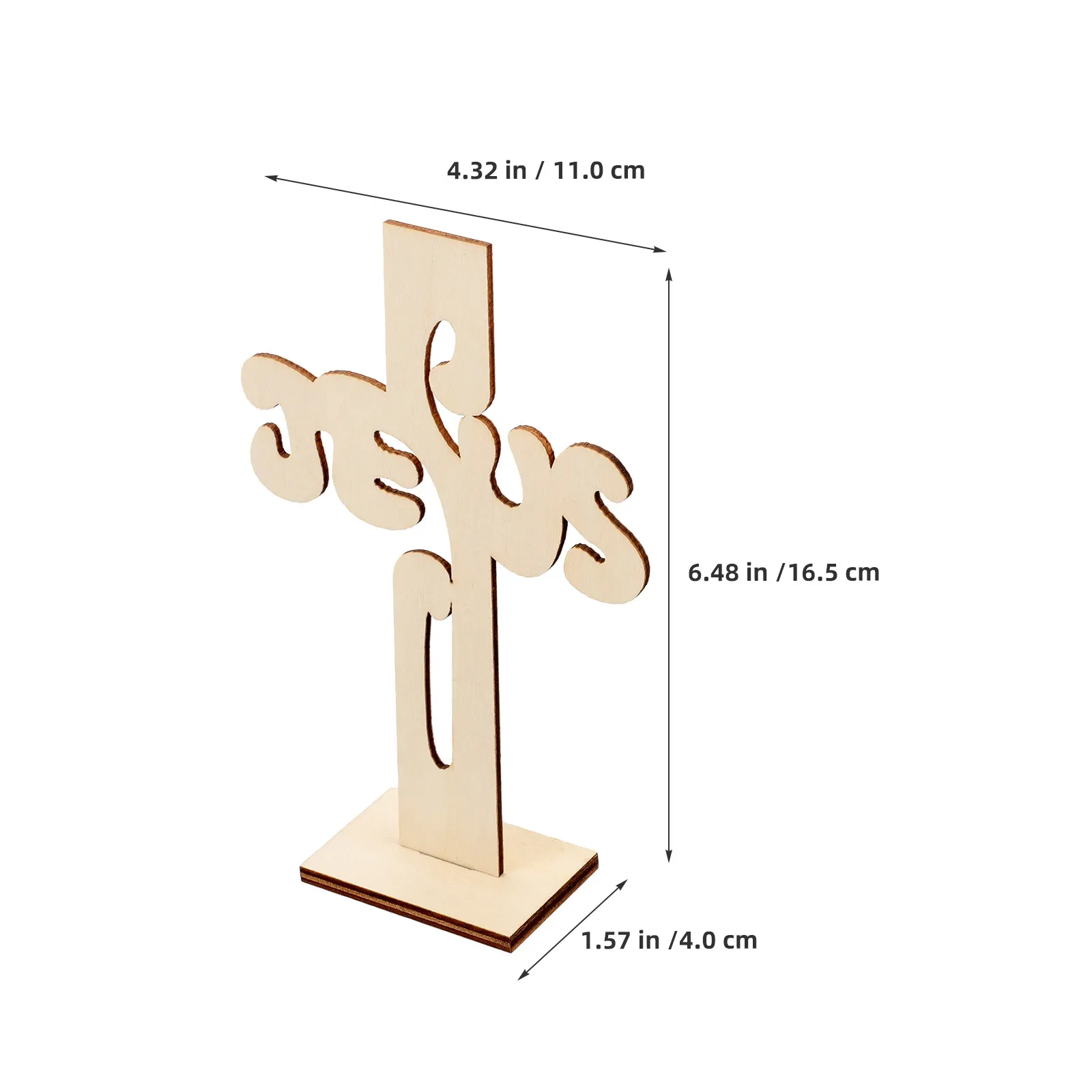 Wooden Cross Decorations 20Pcs Unfinished Rustic Tabletop Ornaments DIY Religious Craft Supplies