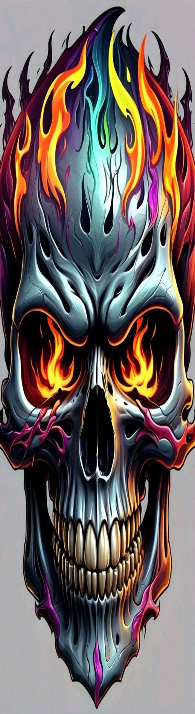 Bloody Skull Explosion Head Pat Pattern Electric Scooter Anti-slip Sticker Sandpaper Skateboard Grip Tape Sheet 84*23cm