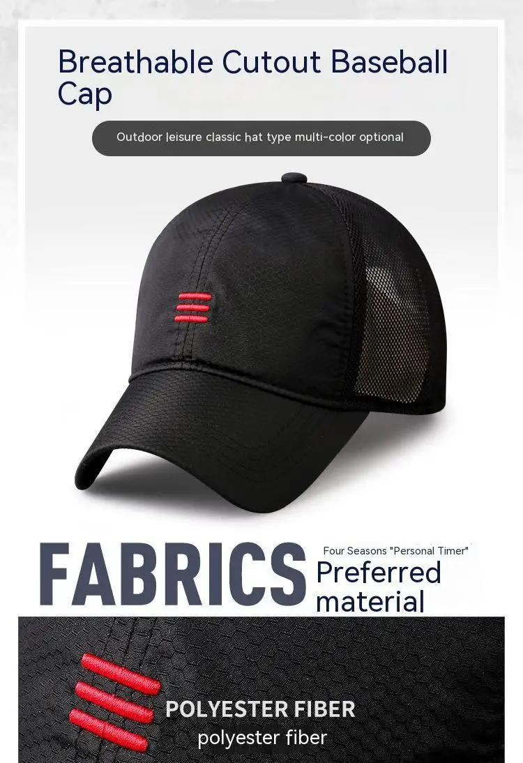Overs ize Big Head Man Plus Size Baseball Cap Frühling Sommer dünne Stoff Mesh Sonnenhut männlich Snapback m 55-59cm l 60-64cm – Detail 24
