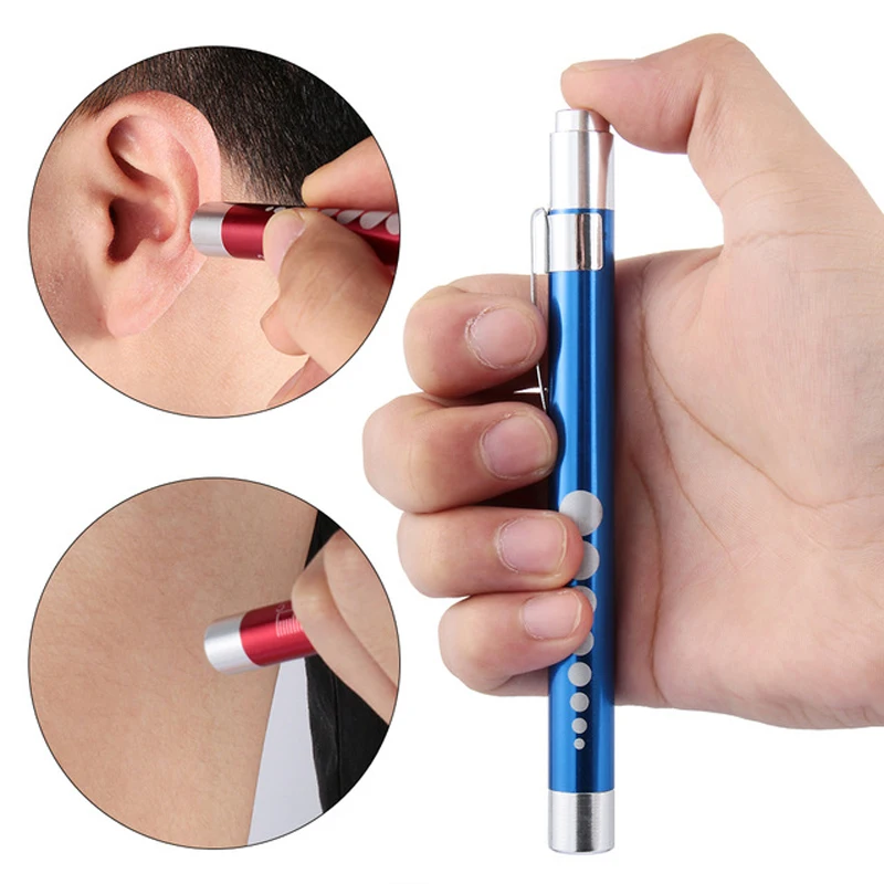 Portable LED Medical Pocket First Aid Penlight Torch Eye Nose Dental Flashlight Otoscope Ear Light Endoscope for Doctor Nurse