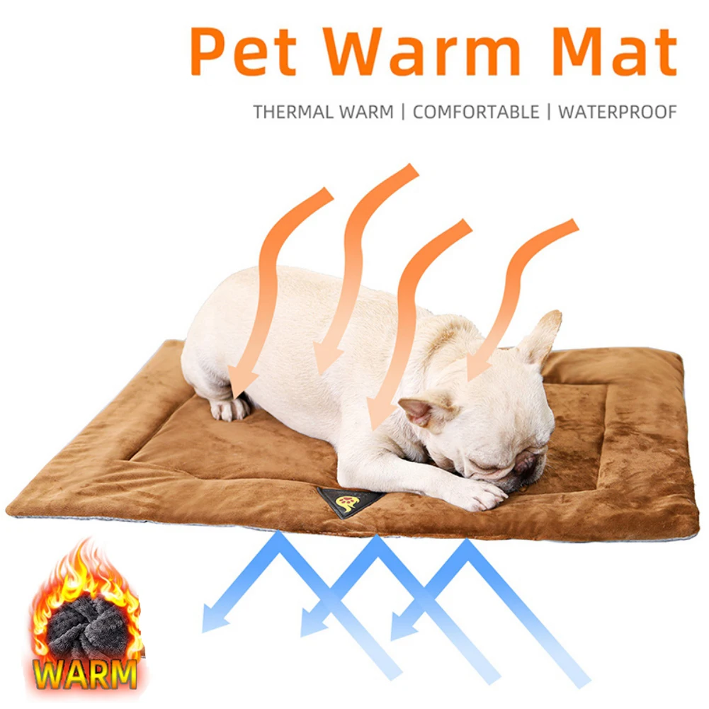 Winter Self Heating Pet Pads Blanket Puppy Pad Warming Cushion Mat for Cats Dogs Small Pets Warm Thermal Heat Reflecting Pad