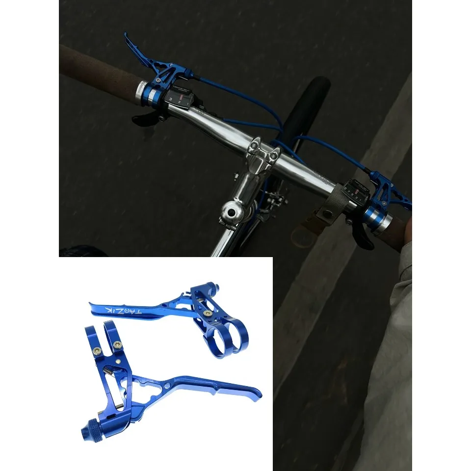 AliExpress NONE CNC Brake Lever, 7075-T651 aluminum alloy ultra light brake V-Brake Handle, Foldable Brake Handle for Mountain Bike