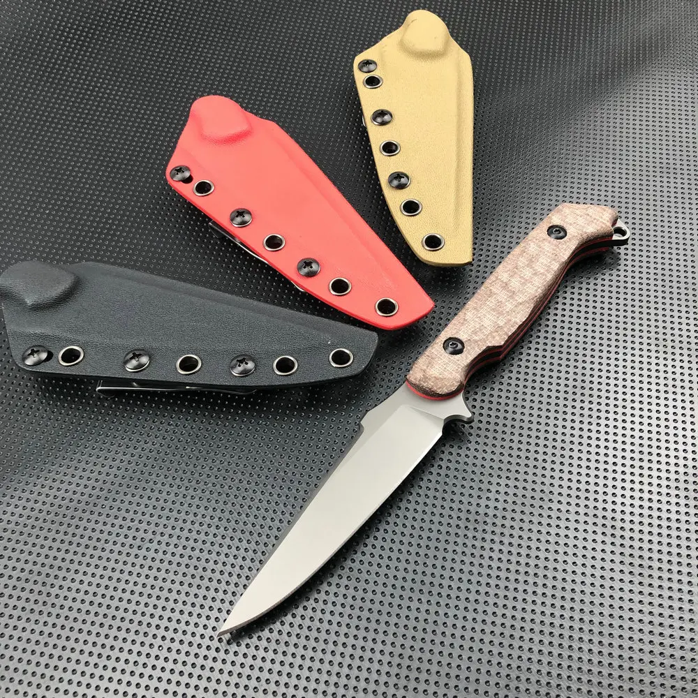 TRSKT Cool Hunting Knives,D2 Survival Camping Knife,Pocket Unboxing Knife,Edc Tool Flax/G10 Handle With Kydex Droshipping view 5