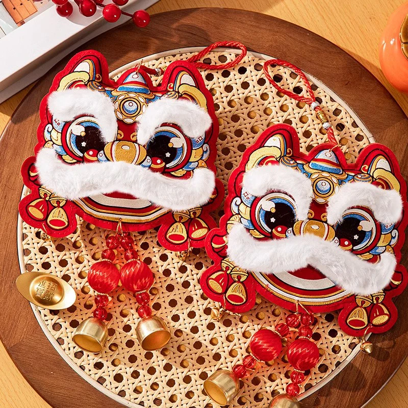 Cute Chinese New Year Decorations Snake Year Pendant Spring Festival Lion Dance Pendant Happy New Year Home Hanging Decoration