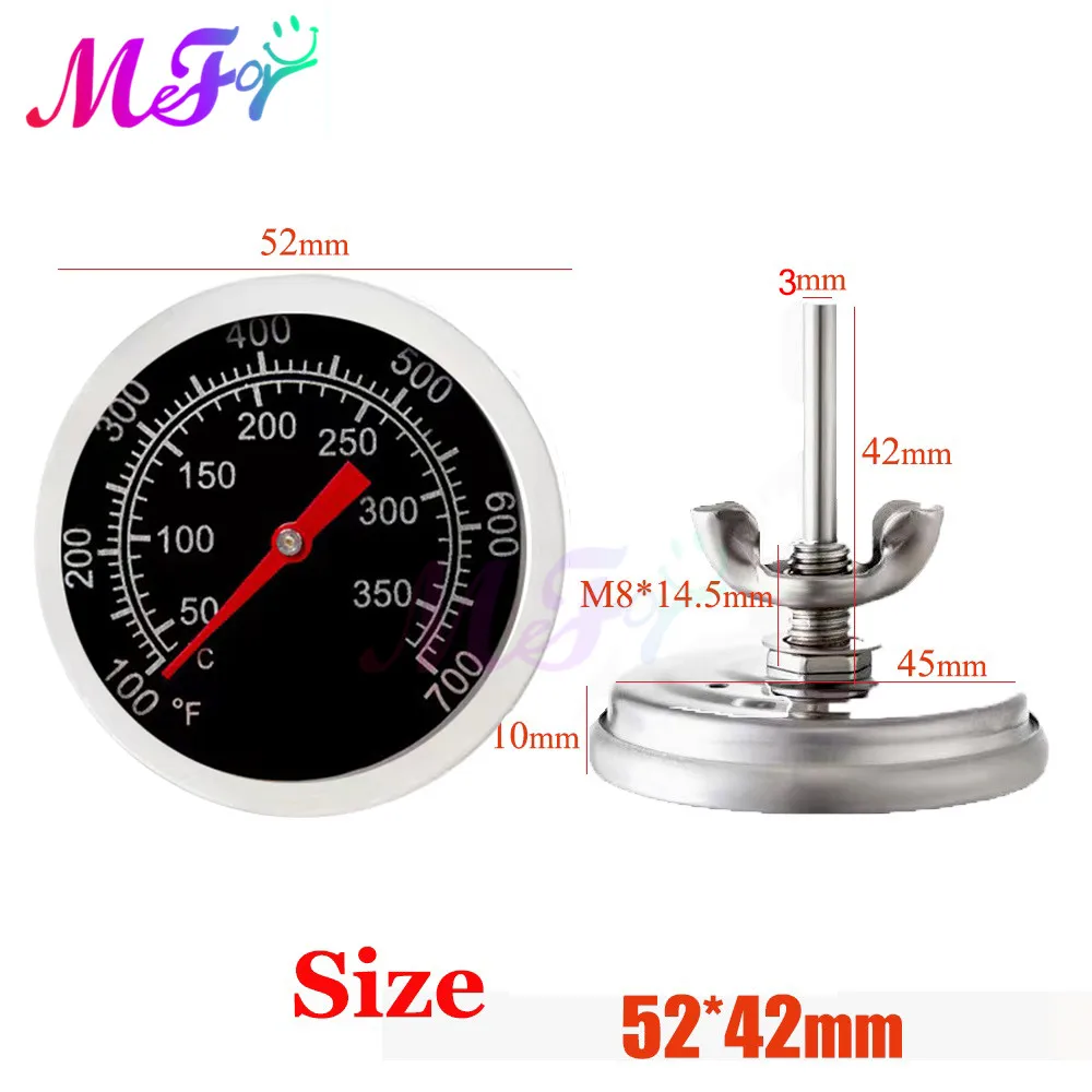 50℃ -350℃ BBQ Grill Thermometer Stainless Steel Probe BBQ Grill Thermometer Instruments Mini Thermometers Gauge Kitchen Tool